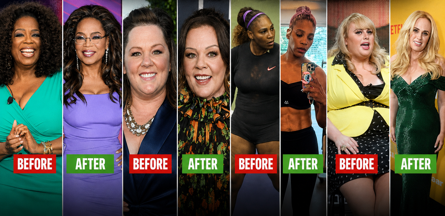 Oprah, Melissa McCarthy, Serena Williams, Rebel Wilson — Celebrity Before and After